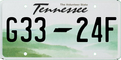 TN license plate G3324F