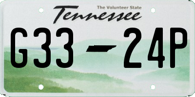TN license plate G3324P