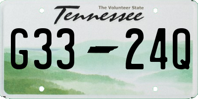 TN license plate G3324Q