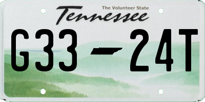 TN license plate G3324T