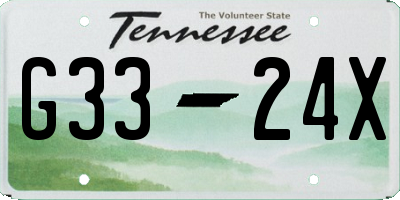 TN license plate G3324X