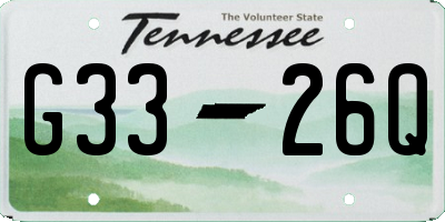 TN license plate G3326Q