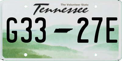 TN license plate G3327E