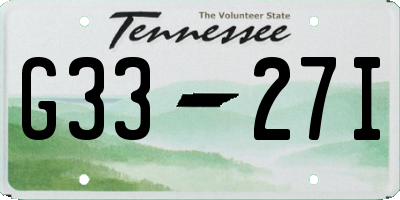 TN license plate G3327I