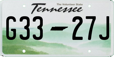 TN license plate G3327J