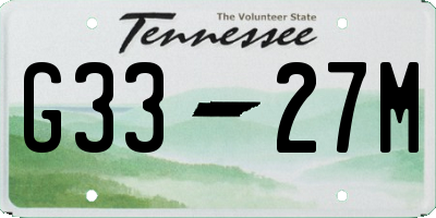 TN license plate G3327M
