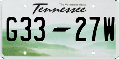 TN license plate G3327W