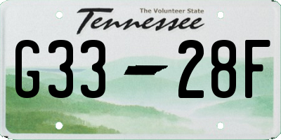 TN license plate G3328F