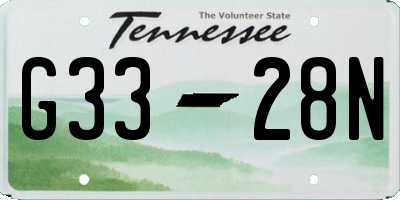 TN license plate G3328N