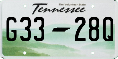 TN license plate G3328Q