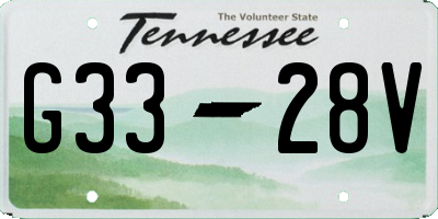 TN license plate G3328V
