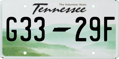 TN license plate G3329F