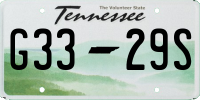 TN license plate G3329S