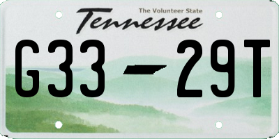 TN license plate G3329T