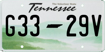 TN license plate G3329V
