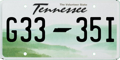 TN license plate G3335I