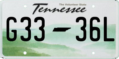 TN license plate G3336L
