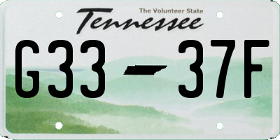 TN license plate G3337F
