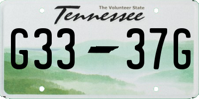 TN license plate G3337G
