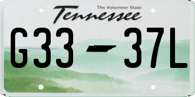 TN license plate G3337L