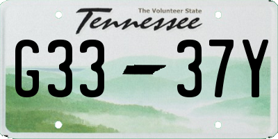 TN license plate G3337Y