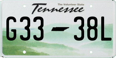 TN license plate G3338L