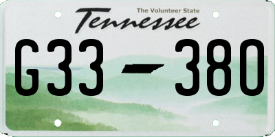 TN license plate G3338O