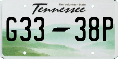 TN license plate G3338P