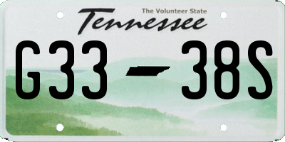 TN license plate G3338S
