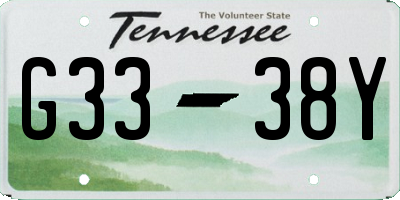 TN license plate G3338Y