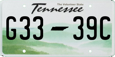 TN license plate G3339C