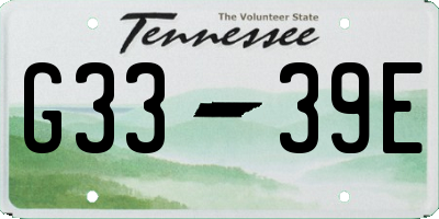 TN license plate G3339E