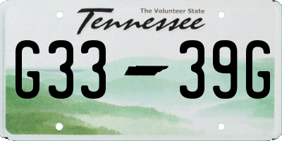 TN license plate G3339G