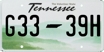 TN license plate G3339H