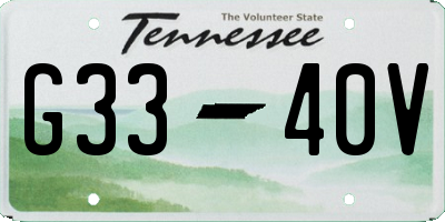 TN license plate G3340V