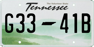 TN license plate G3341B