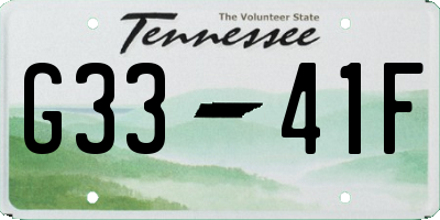 TN license plate G3341F