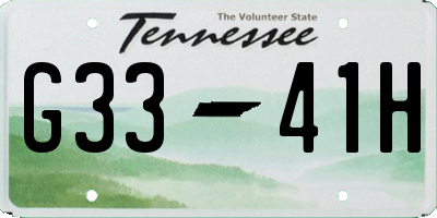 TN license plate G3341H