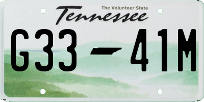 TN license plate G3341M