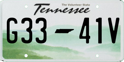 TN license plate G3341V