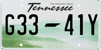 TN license plate G3341Y