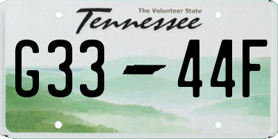 TN license plate G3344F