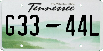 TN license plate G3344L