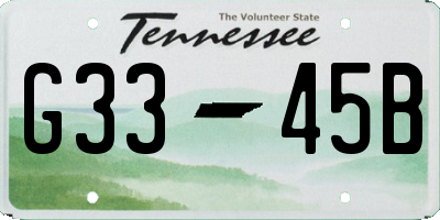 TN license plate G3345B