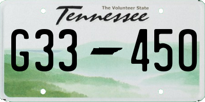 TN license plate G3345O