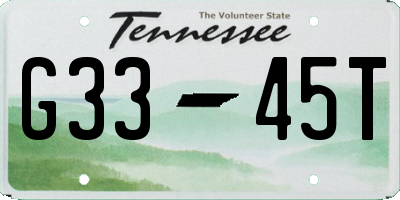 TN license plate G3345T