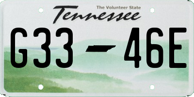 TN license plate G3346E