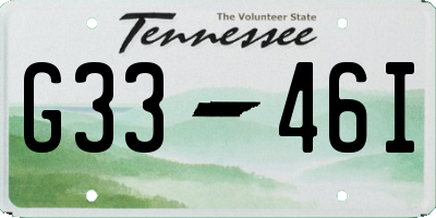 TN license plate G3346I