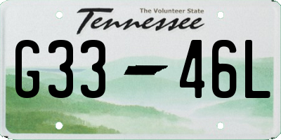 TN license plate G3346L