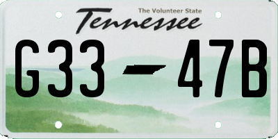 TN license plate G3347B